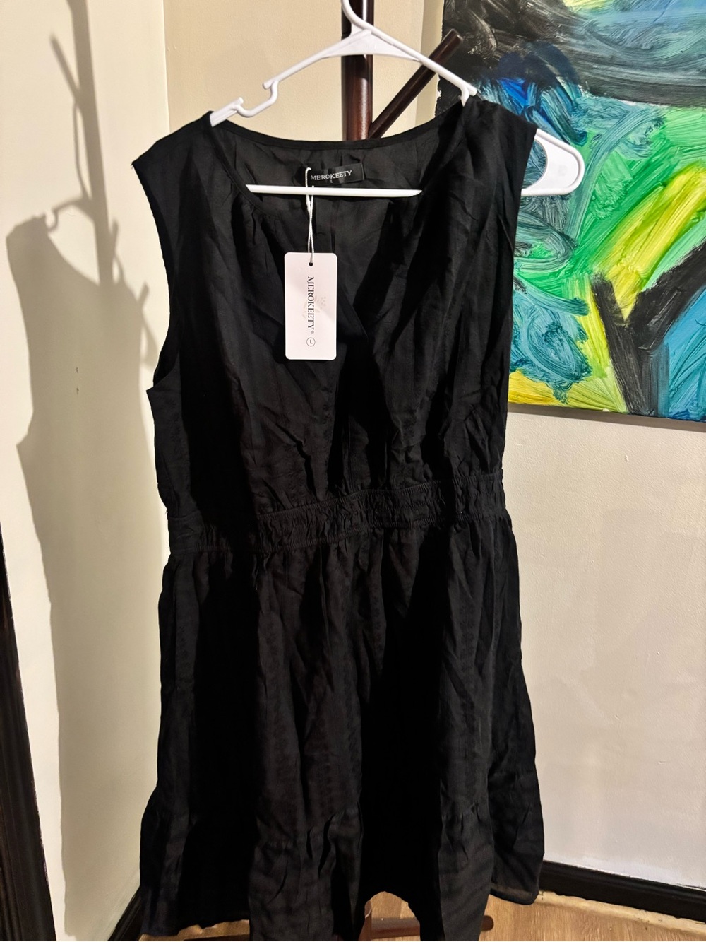 NWT Merokeety black sleeveless dress